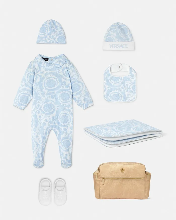 Versace Barocco Baby Sleepsuit Set Blueprint Kids Clothing
