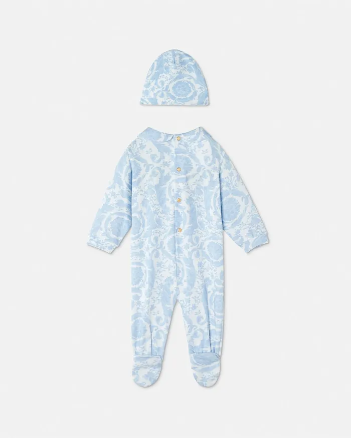 Versace Barocco Baby Sleepsuit Set Blueprint Kids Clothing