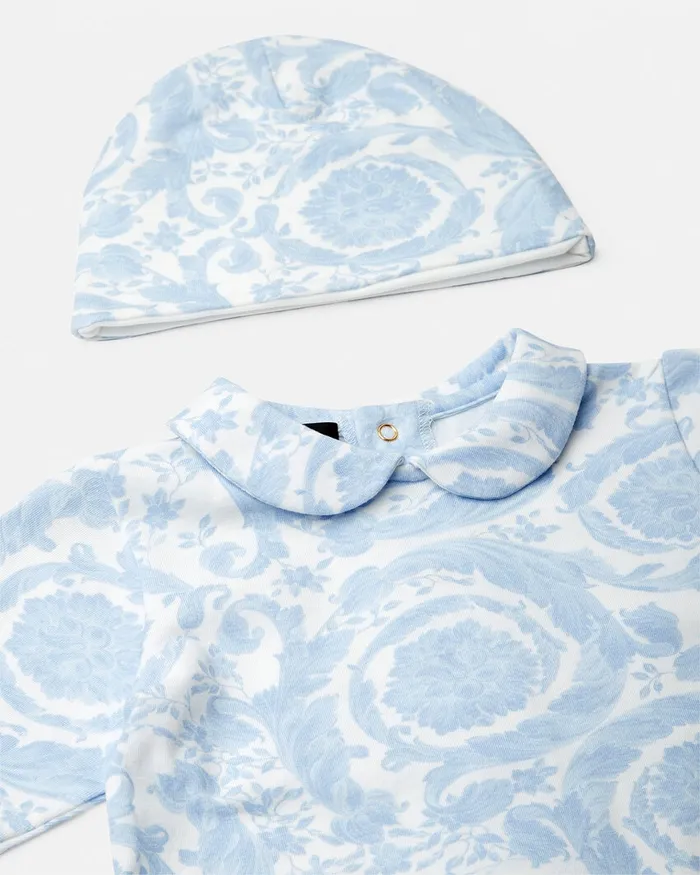 Versace Barocco Baby Sleepsuit Set Blueprint Kids Clothing