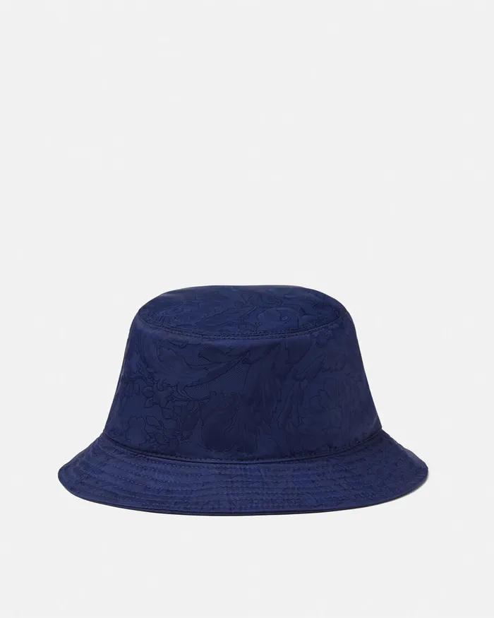 Versace Barocco Jacquard Bucket Hat Blue Kids Bags and Accessories