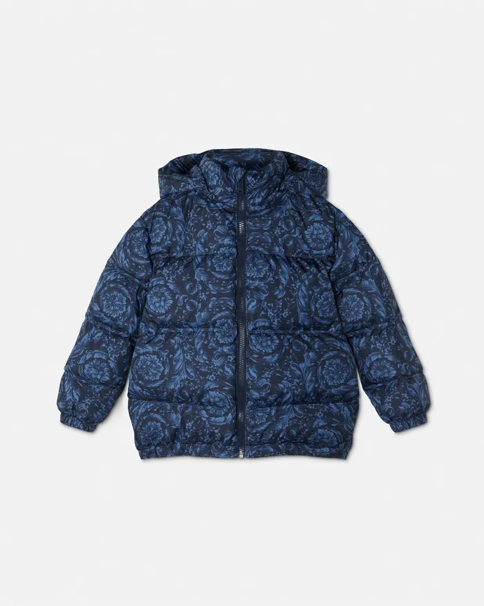 Versace Barocco Puffer Jacket Blueprint Kids Outerwear