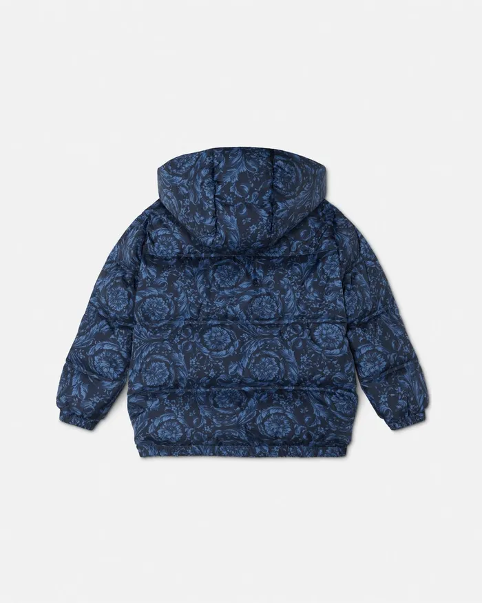 Versace Barocco Puffer Jacket Blueprint Kids Outerwear