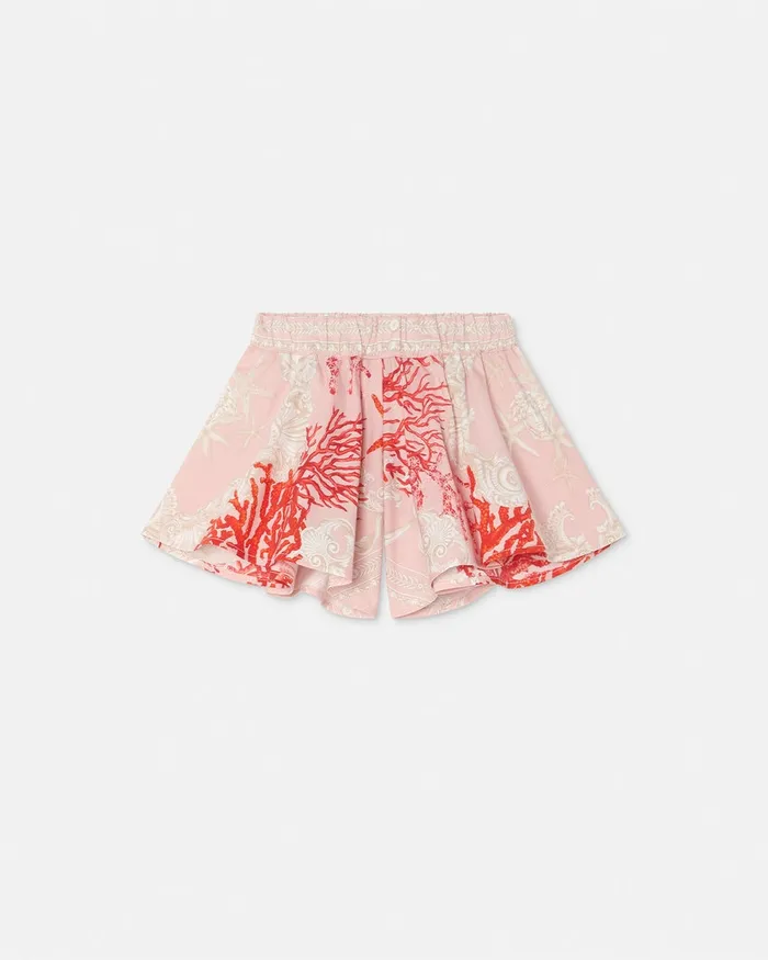 Versace Barocco Sea Baby Shorts Coral Kids Pants and Skirts