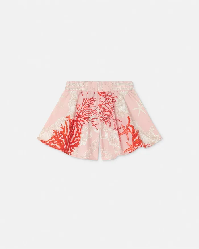 Versace Barocco Sea Baby Shorts Coral Kids Pants and Skirts