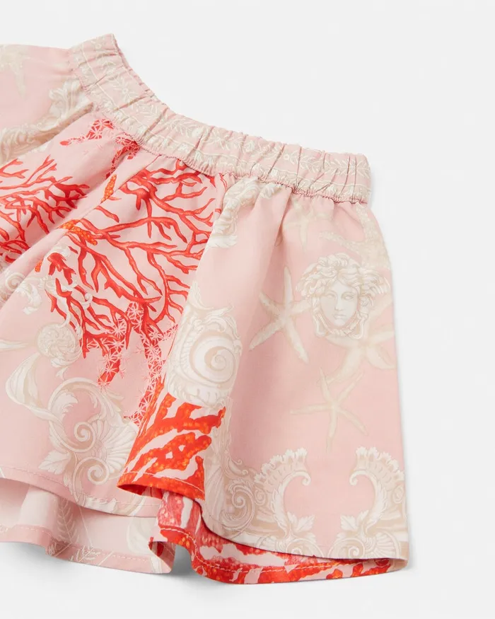 Versace Barocco Sea Baby Shorts Coral Kids Pants and Skirts