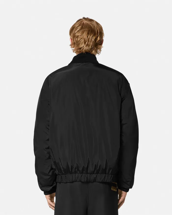 Versace Chain Couture Reversible Puffer Jacket Blackgold Men Jeans Couture