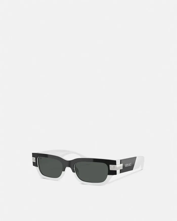Versace Classic Top Sunglasses Blackwhite Men Sunglasses