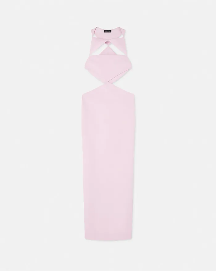 Versace Cutout Column Gown Light Pink Women Dresses
