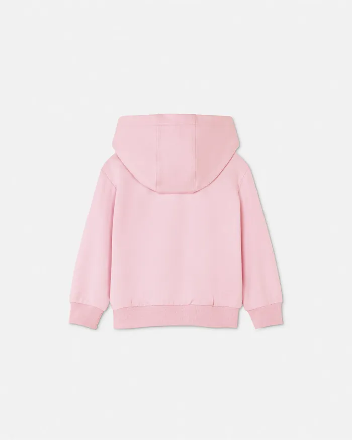 Versace Embroidered Medusa Baby Hoodie Light Pink Kids Knitwear and Sweatshirts