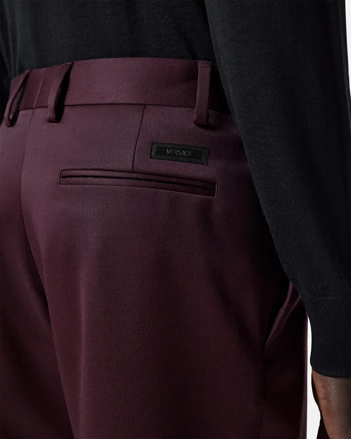 Versace Formal Wool Pants Brown Men Pants and Shorts