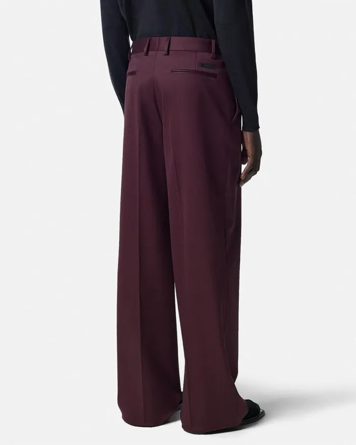 Versace Formal Wool Pants Brown Men Pants and Shorts