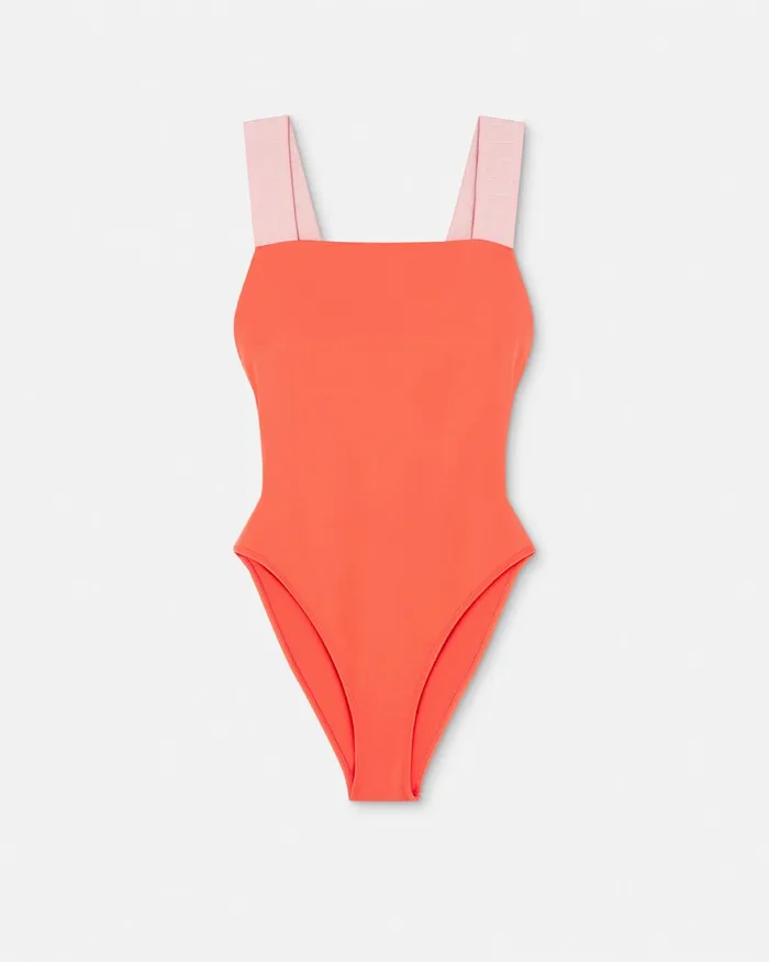 Versace Greca Border OnePiece Swimsuit Coral Women Swimwear