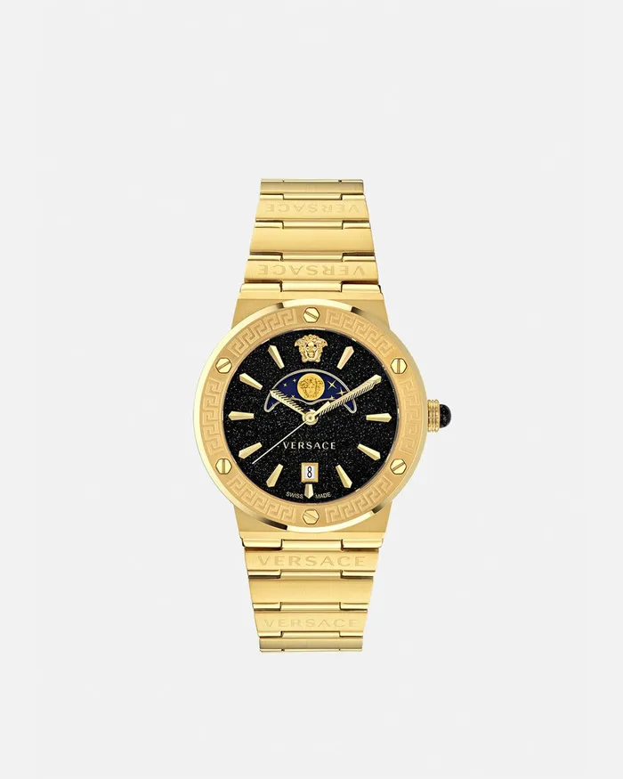 Versace Greca Logo Moonphase Watch Pnul Women Watches