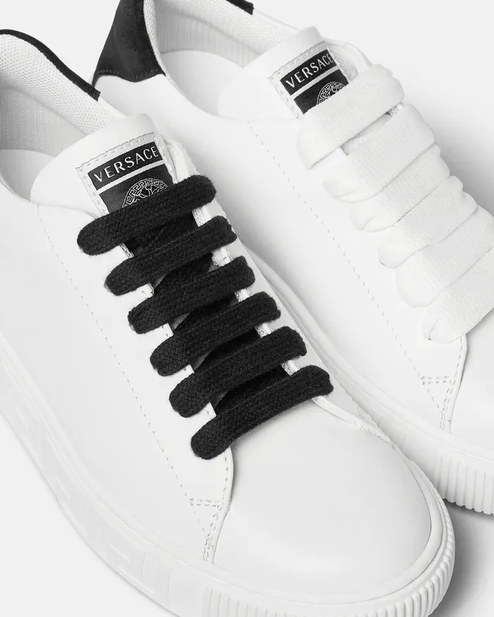 Versace Greca Sneakers Blackwhite Kids Shoes