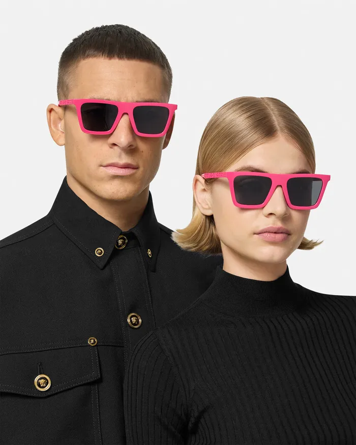 Versace Greca Sunglasses Fuchsia WomenMen Sunglasses