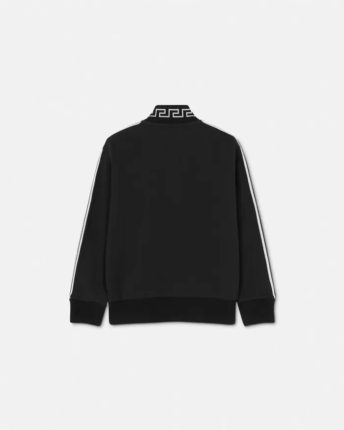 Versace Greca Sweatshirt Black Kids Knitwear and Sweatshirts
