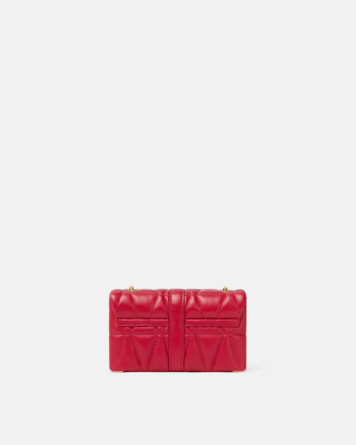 Versace Kleio Quilted Mini Bag Red Women Shoulder and Crossbody