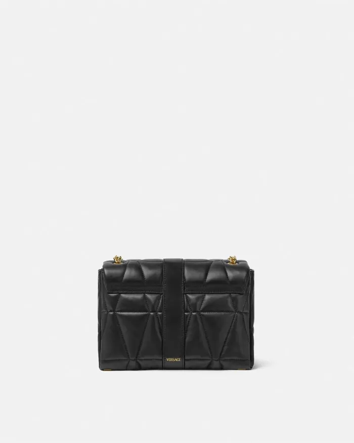 Versace Kleio Quilted Shoulder Bag Blackgold Women Kleio