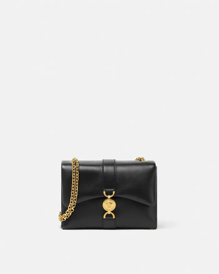 Versace Kleio Shoulder Bag Blackgold Women Shoulder and Crossbody