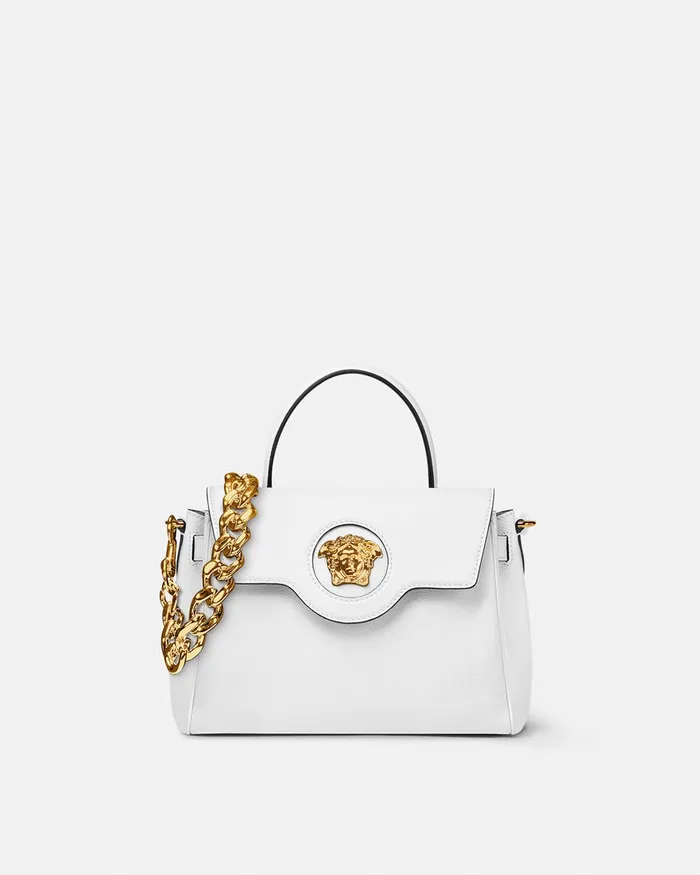 Versace La Medusa Handbag White Women Top Handle