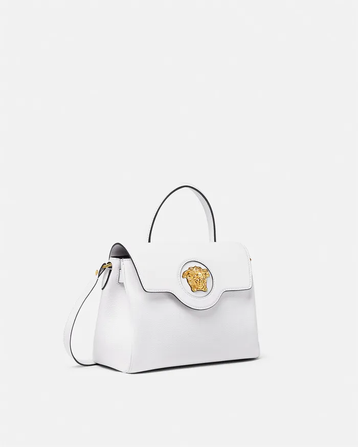 Versace La Medusa Handbag White Women Top Handle