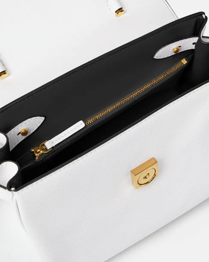Versace La Medusa Handbag White Women Top Handle