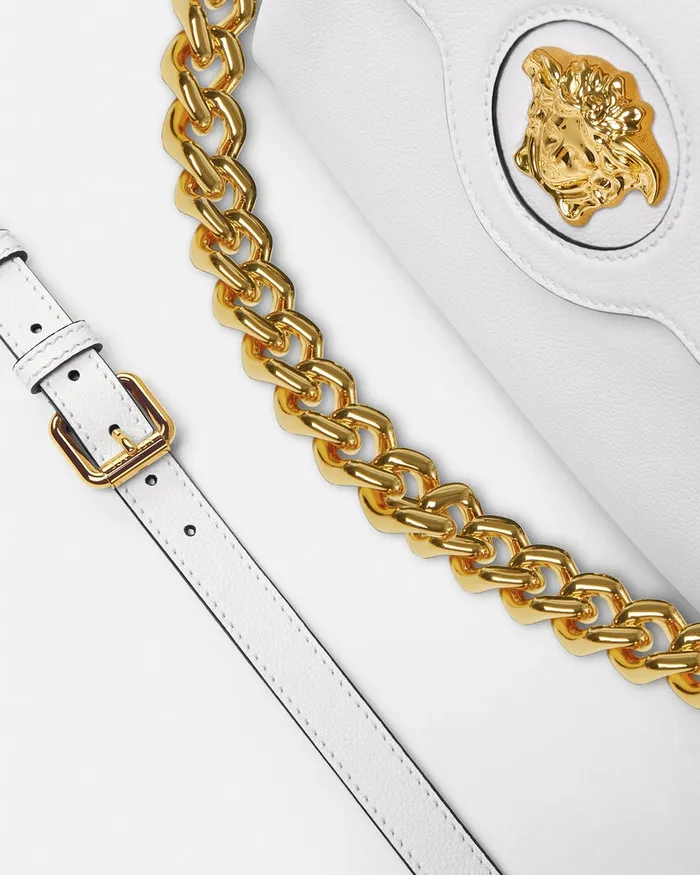 Versace La Medusa Handbag White Women Top Handle