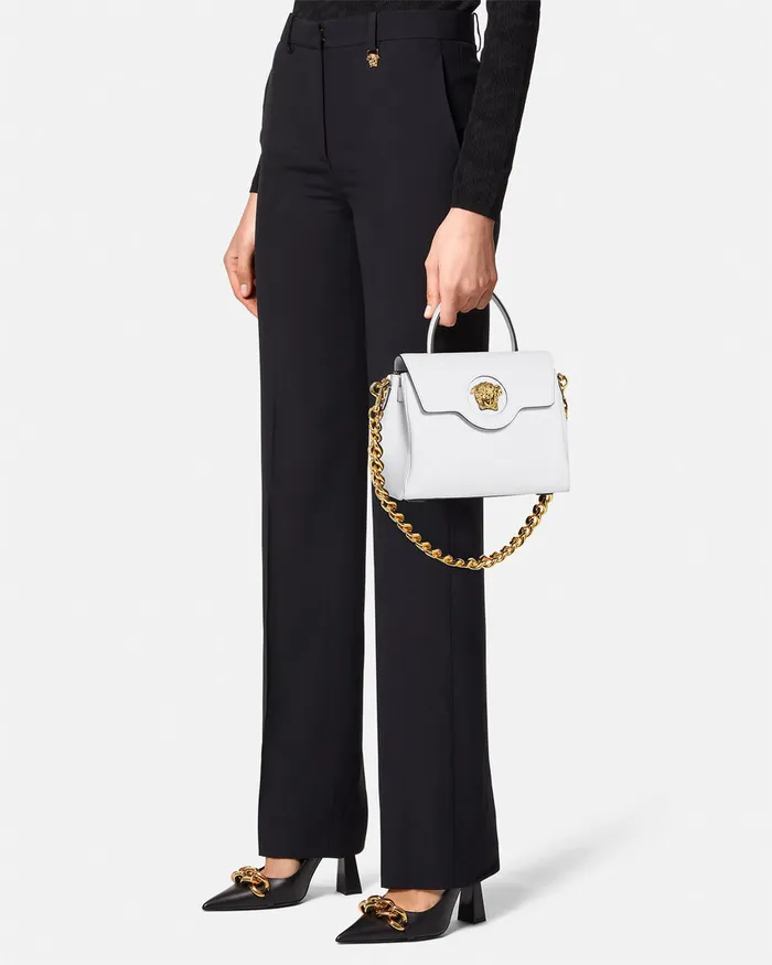 Versace La Medusa Handbag White Women Top Handle