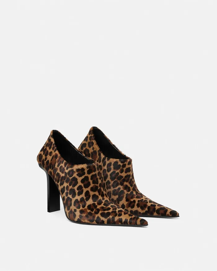 Versace Leopard Slice Ankle Boots 105 Mm Animalier Women Boots
