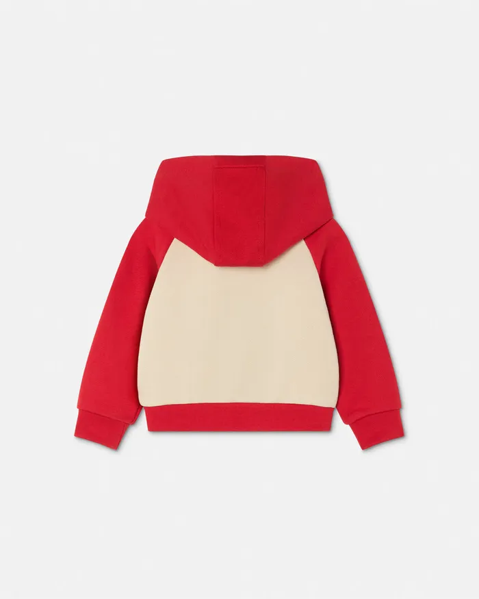 Versace Logo Baby Hoodie Red Kids Knitwear and Sweatshirts