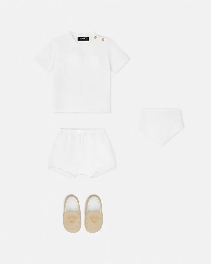 Versace Logo Baby TShirt Set White Kids Gift Sets