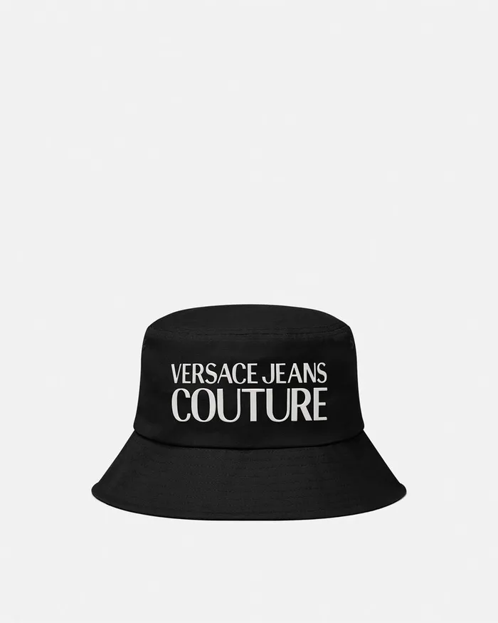 Versace Logo Bucket Hat Blackprint WomenMen Jeans Couture
