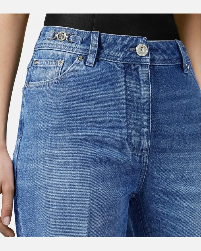 Versace Medusa 03995 Boyfriend Jeans Blue Women Suits