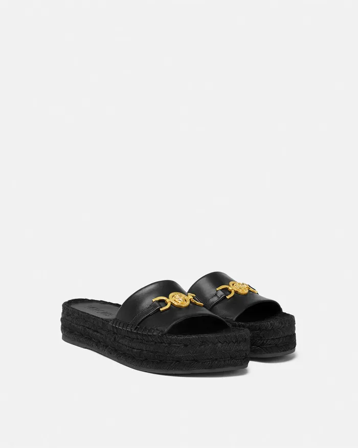 Versace Medusa 03995 Espadrilles 12034 Blackgold Women Platforms