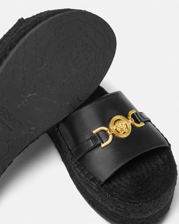 Versace Medusa 03995 Espadrilles 12034 Blackgold Women Platforms
