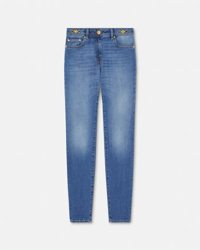 Versace Medusa 03995 Skinny Jeans Blue Women Denim