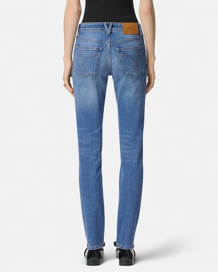 Versace Medusa 03995 Skinny Jeans Blue Women Denim