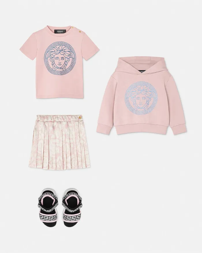 Versace Medusa Baby TShirt Light Pink Kids Shirts and Tshirts