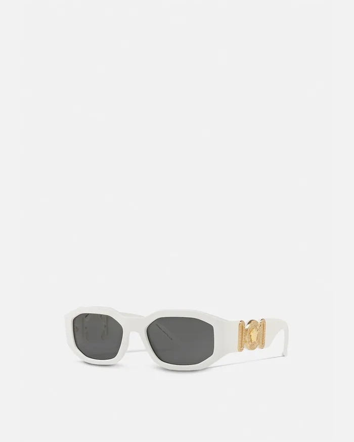 Versace Medusa Biggie Sunglasses White WomenMen Sunglasses