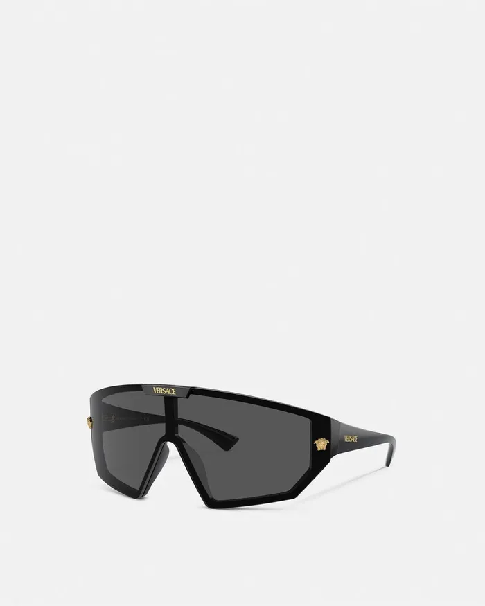 Versace Medusa Horizon Sunglasses Black WomenMen Sunglasses