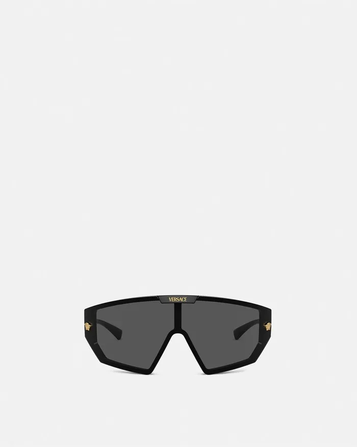 Versace Medusa Horizon Sunglasses Black WomenMen Sunglasses