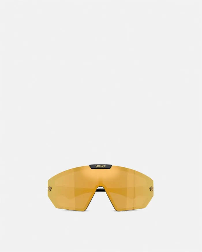 Versace Medusa Horizon Sunglasses Black WomenMen Sunglasses
