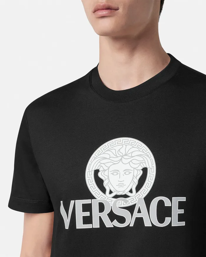Versace Medusa Logo TShirt Black Men TShirts and Polos
