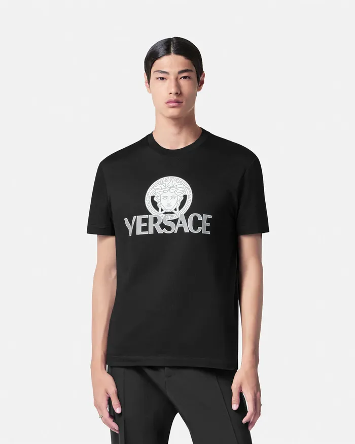 Versace Medusa Logo TShirt Black Men TShirts and Polos