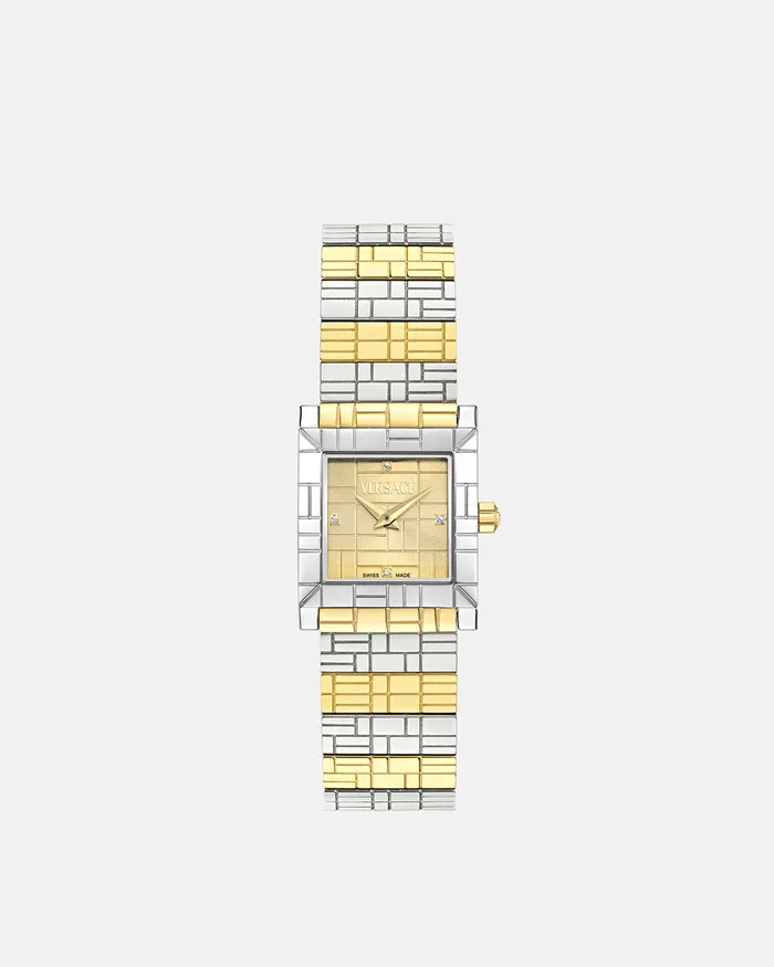 Versace Mosaic Diamond Watch Silvergold Women Watches