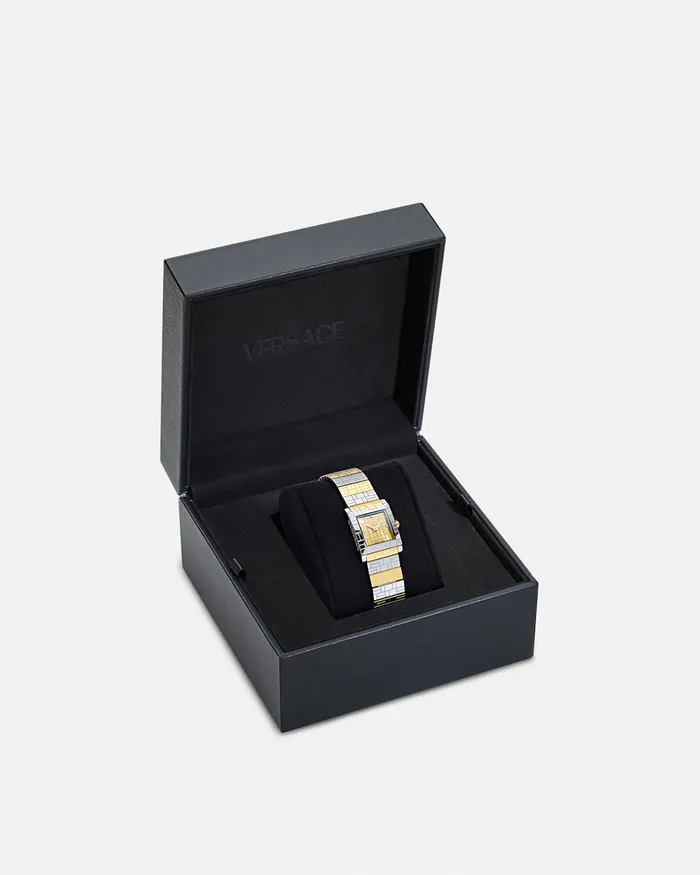 Versace Mosaic Diamond Watch Silvergold Women Watches