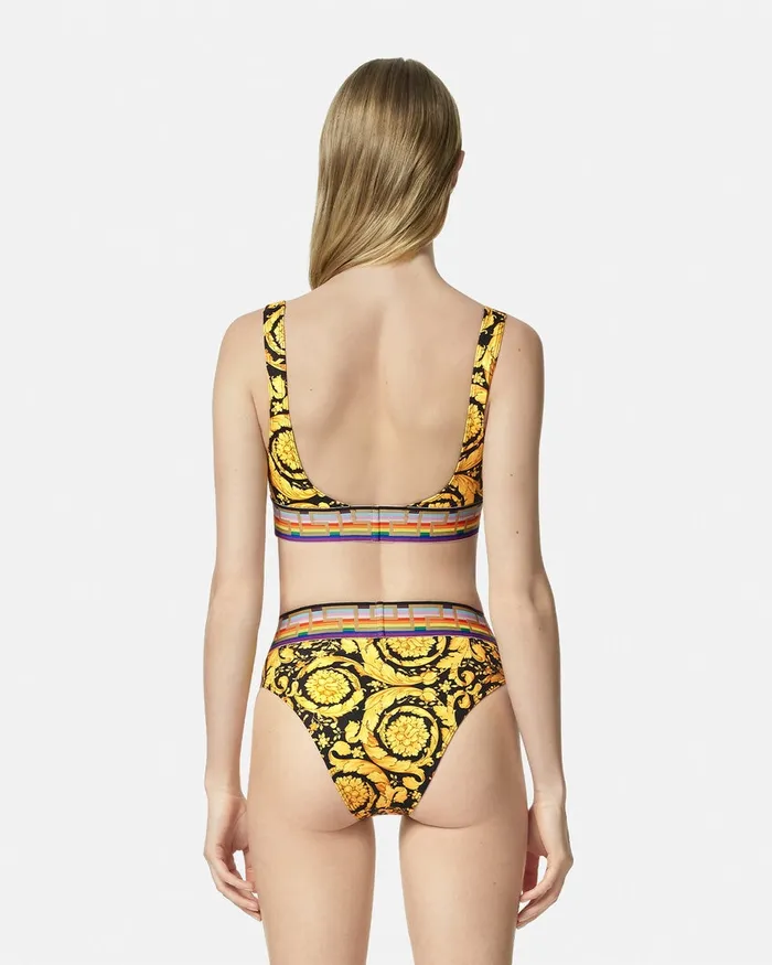 Versace Pride Barocco Bikini Bottoms Blackprint Women Swimwear