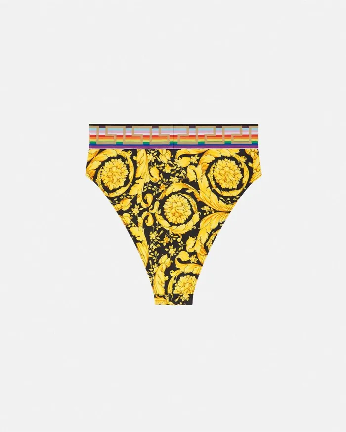 Versace Pride Barocco Bikini Bottoms Blackprint Women Swimwear