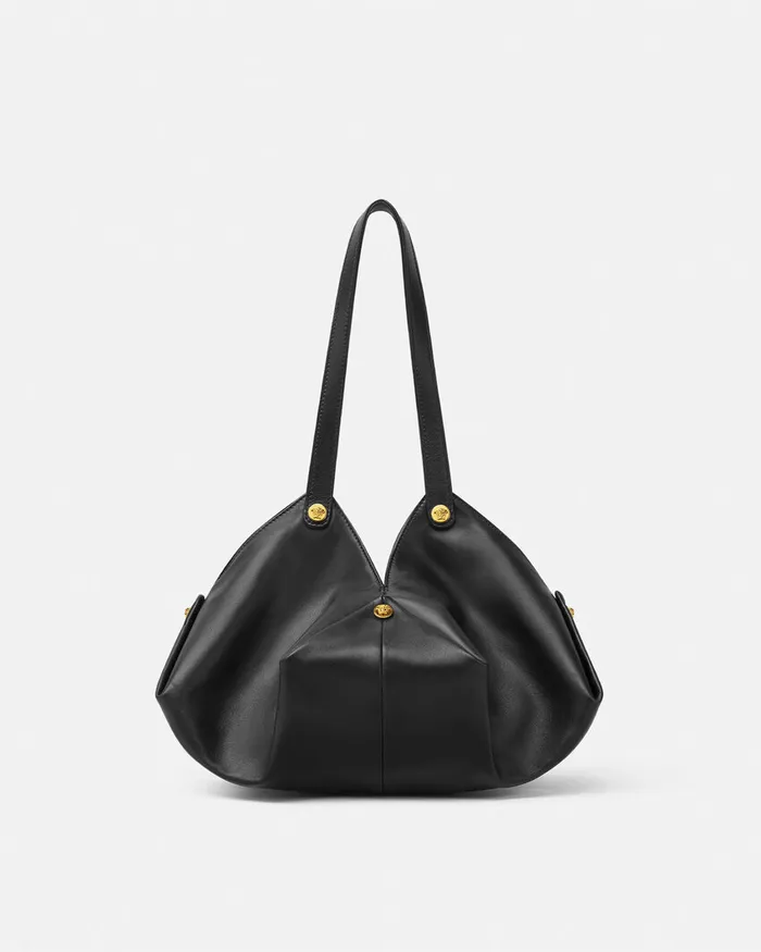 Versace Protea Shoulder Bag Blackgold Women Shoulder and Crossbody