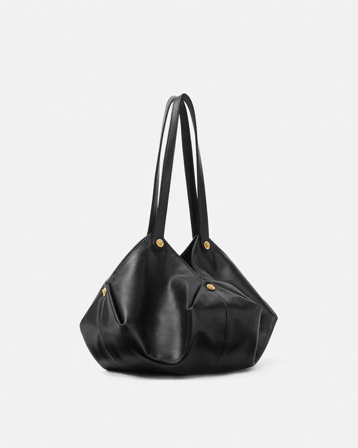 Versace Protea Shoulder Bag Blackgold Women Shoulder and Crossbody